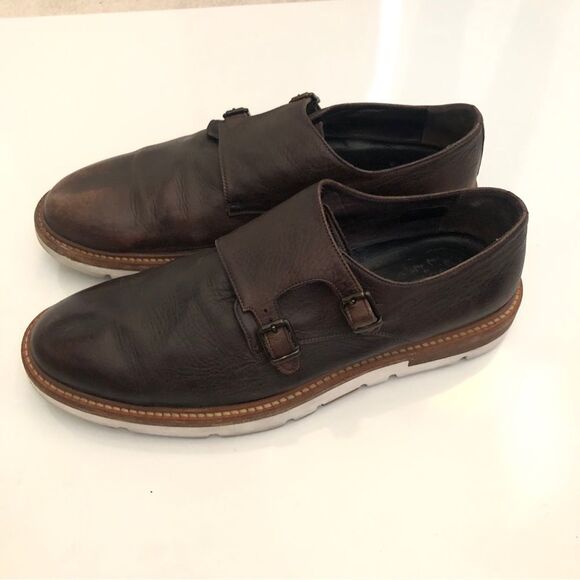 Rolando Sturlini Double Monk Strap leather shoes Mens 43 made Italy - Picture 8 of 16